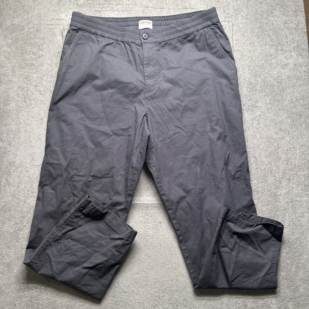 John Lewis Anyday Men's Ripstop Pants Lightweight Gray‎ Casual Trousers XL